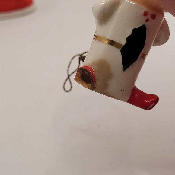 Vintage Holt Howard Porcelain Christmas Miniatures Figurines Set of 4 1958 READ - Picture 4 of 11